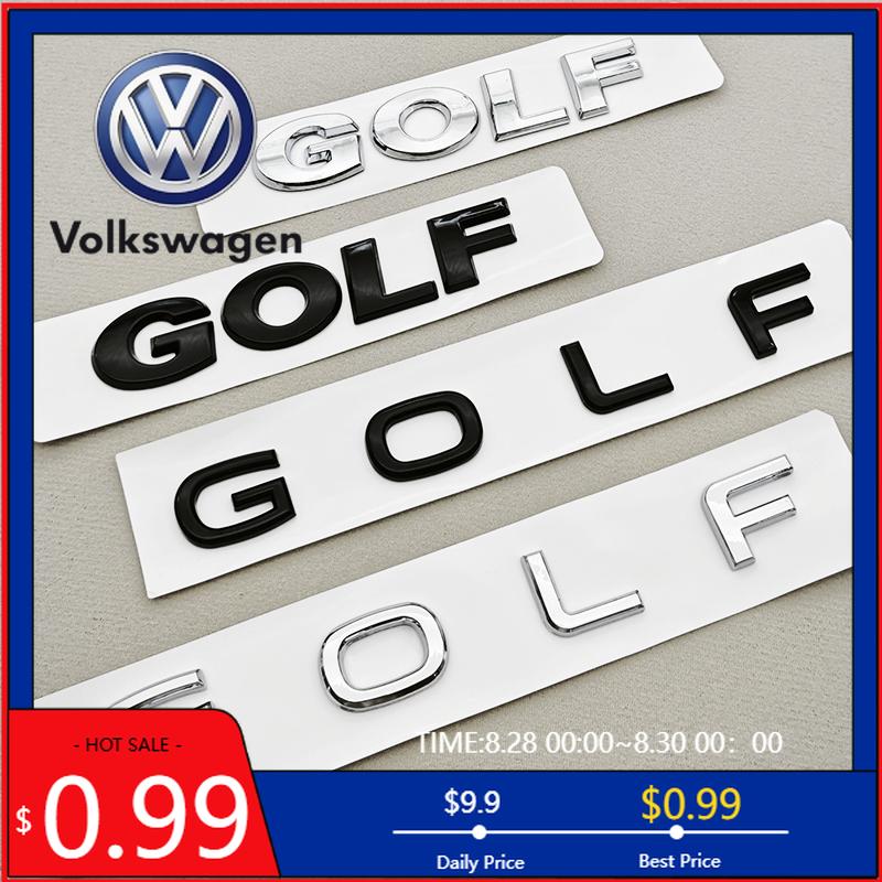 LMN1 VW 2026 Hot 3D ABS Logo Golf Emblem Letters Badge Car Rear Trunk Sticker For Volkswagen VW Golf 4 5 6 7 8 MK4 MK5 MK6 MK7 MK8 Ac