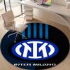 1pc I-Internazionale Milano Print Round Carpet Chair Round Carpet Suitable for Bedroom Living Room Home Decorative Carpet