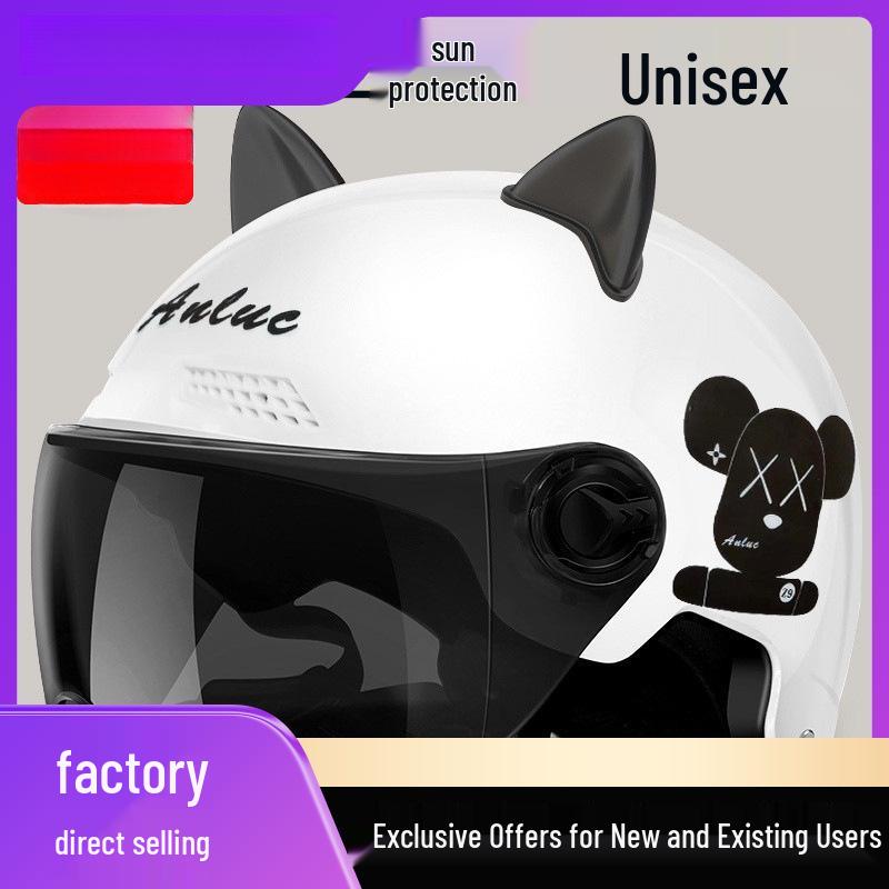 Certified All-Season Electric Motorcycle Helmet for Men and Women, Ideal for Summer Riding, Free Shipping Included