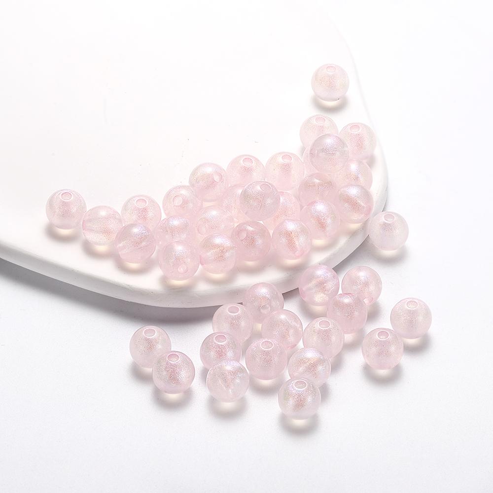 8mm 10mm Acrylic Spacer Beads Mermaid Round Shape Beads For Jewelry Making DIY Charms Bracelets Necklac Accessories