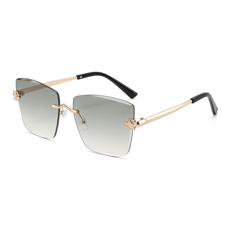 Unisex Square Frameless Sunglasses With Uv400 Protection For Outdoor Activities And Fashion Wear