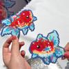 Handmade DIY Fabric Ironing Cloth Non Stick Gradient Beads Fuse Beans Glitter Baking Cloth Reusable Glitter Flower Pattern
