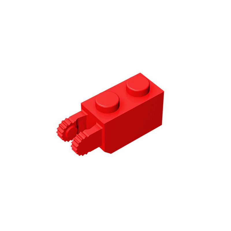 50g MOC Spare Parts: 1x2 Single-Sided Longitudinal Hinge Building Blocks, Compatible Small Particles (30365) Standard красный
