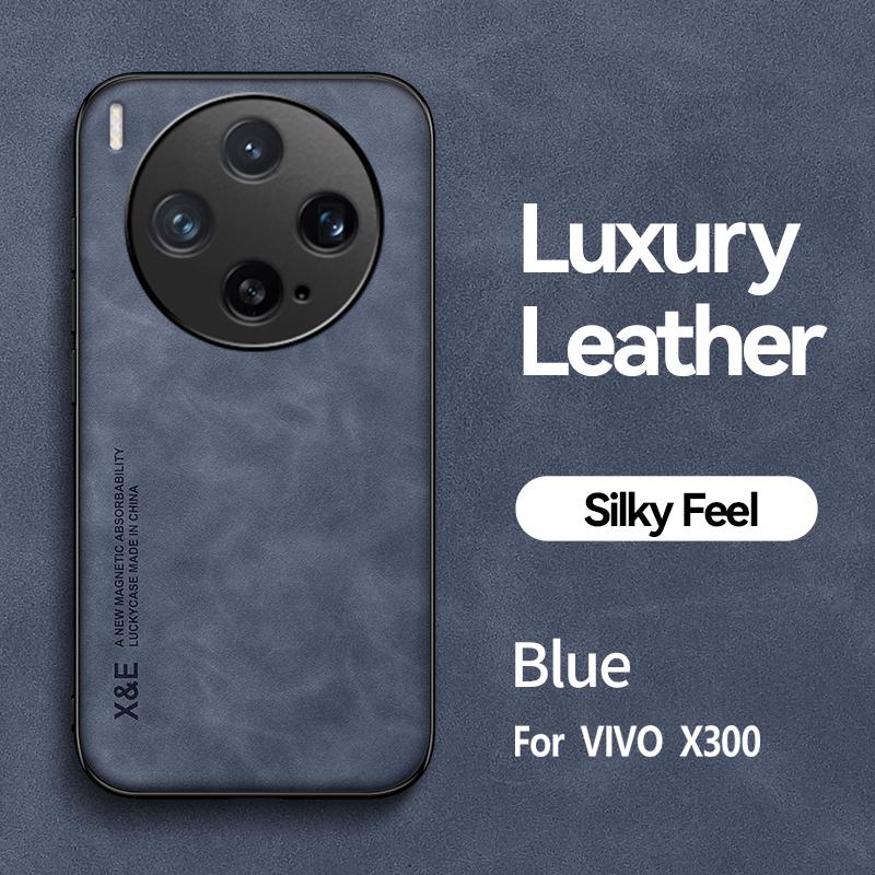 EUCAGR Luxury PU Leather Magnetic Shockproof Back Case For VIVO X300 Pro With Metal Plate Phone Shell For VIVO X300Pro X300