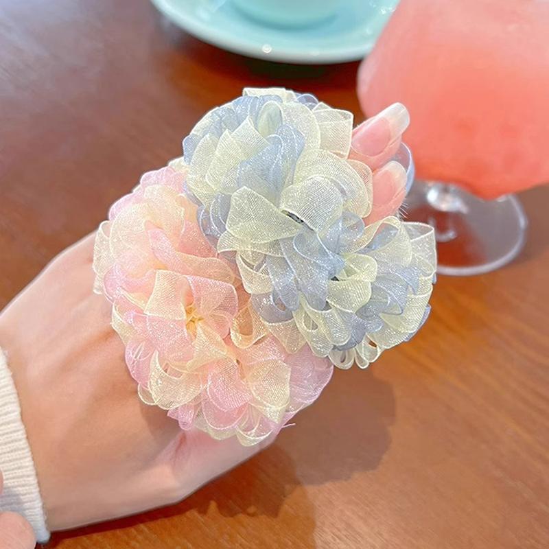 Lace Scrunchies French Chic Elastic Hair Bands Girls Colorful Ponytail Holder Headwear Hair Rope Women Hair Accessories