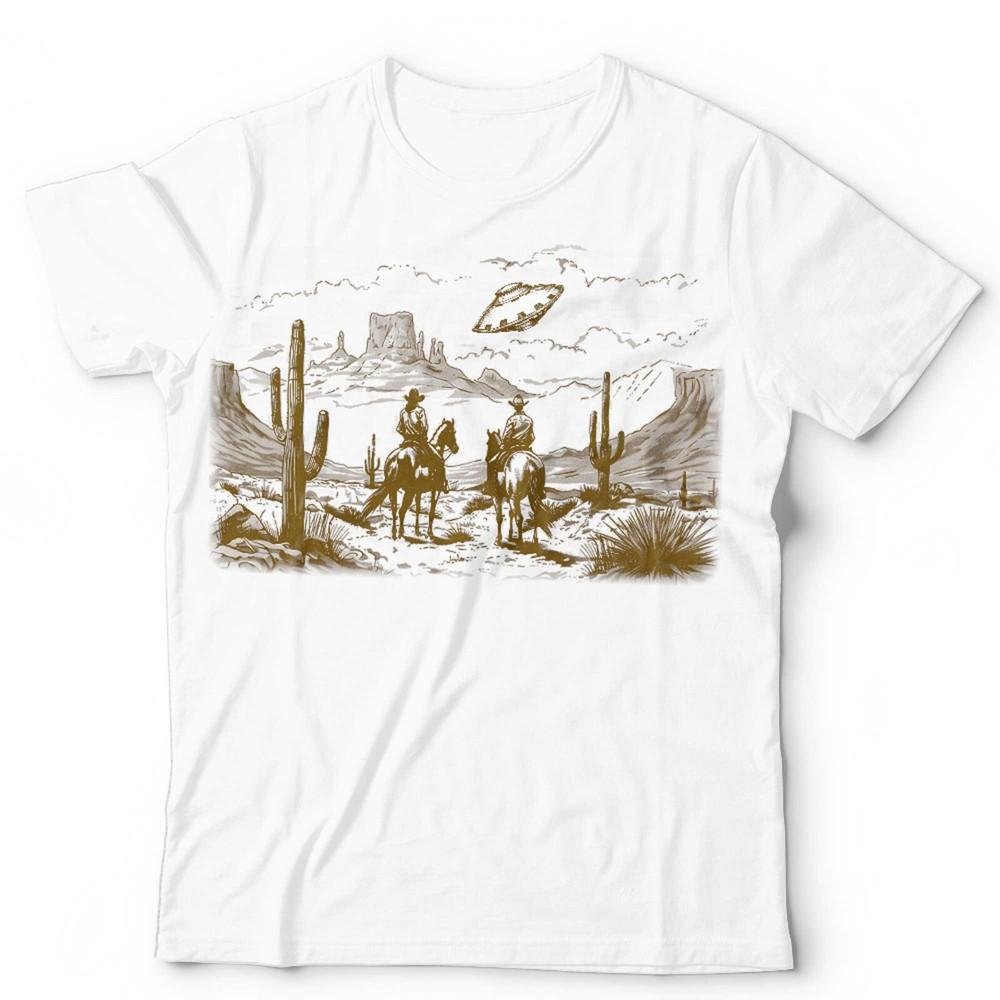Cowboy UFO T Shirt Unisex Funny Western Wild West Alien Explore Adventure Space