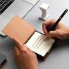 Sticky Note Box With Notepads Pu Leather Memo Pad Dispenser Desktop Supplies For Students Office Worker