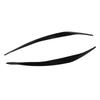 Front Headlight Eyebrow Cover ABS Black Front Headlight Lamp Eyebrow Cover Trim for 5 Series F10 LCI 2014 to 2016