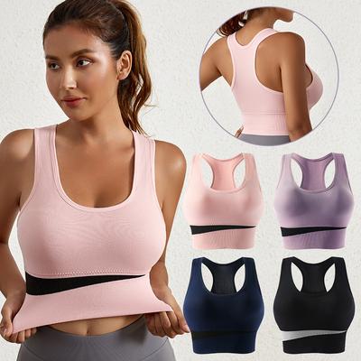 Ladies Fitness Sports Bra Shockproof Push Up Yoga Vest Daily Casual Underwear High Elasticity Tank Top Lingerie