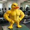 Figura de Patito Amarillo Musculoso Estatua de Pato Buff Divertida Decoración de Pato Fuerte y Musculoso para Escritorio Decoración de Oficina en Casa Regalo Novedoso de Broma