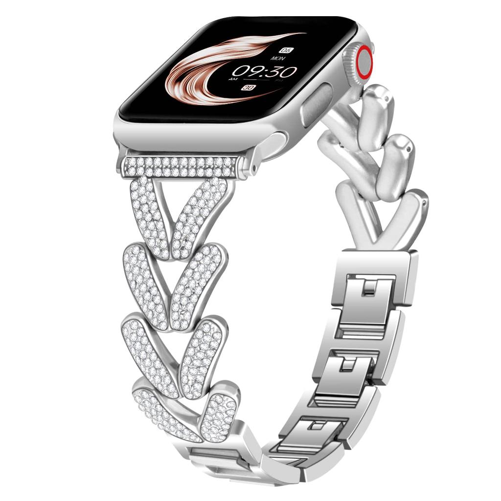 Bling Band for Apple Watch Strap 40mm 41mm 42mm 38mm 46mm 44mm 45mm 49mm Diamond Metal Bracelet iWatch series 10 se Ultra 2 8 9