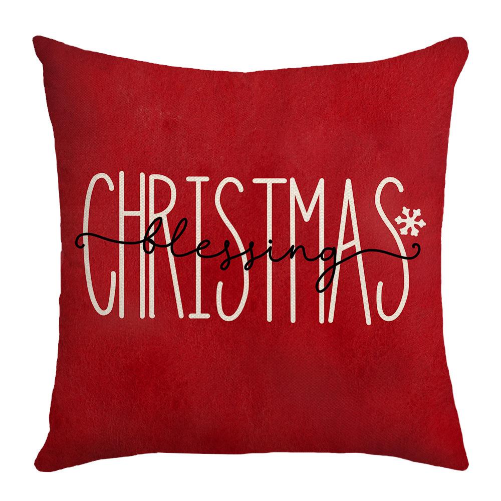 New Christmas Snowman Pillow Living Room Sofa Bedroom Balcony Pillow Home Lumbar Pillow Cover