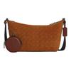 Pouch Finn 25 Adjustable Shoulder Strap Suede And Pebble Leather Crossbody Bag Small Women Crossbody Bag Caramel CCG16-QBYLP