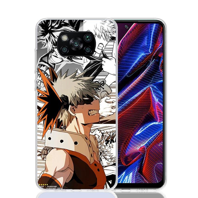 My Hero Bakugou Katsuki Case Phone Cover for Xiaomi Redmi Note 10 9 9S 8 8T 7 5 Pro Mi 12T 11T 10T 9T 12 11 Lite A3 A2 Trend Fun