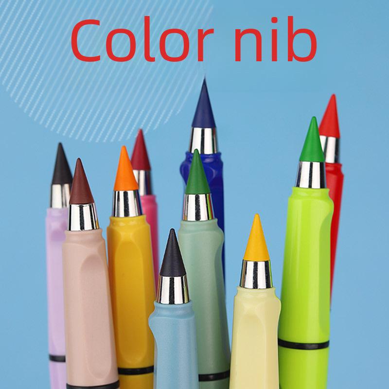 12-Color Erasable Eternal Pencils for Children - No Sharpening Needed, Ideal for Students and Drawing.