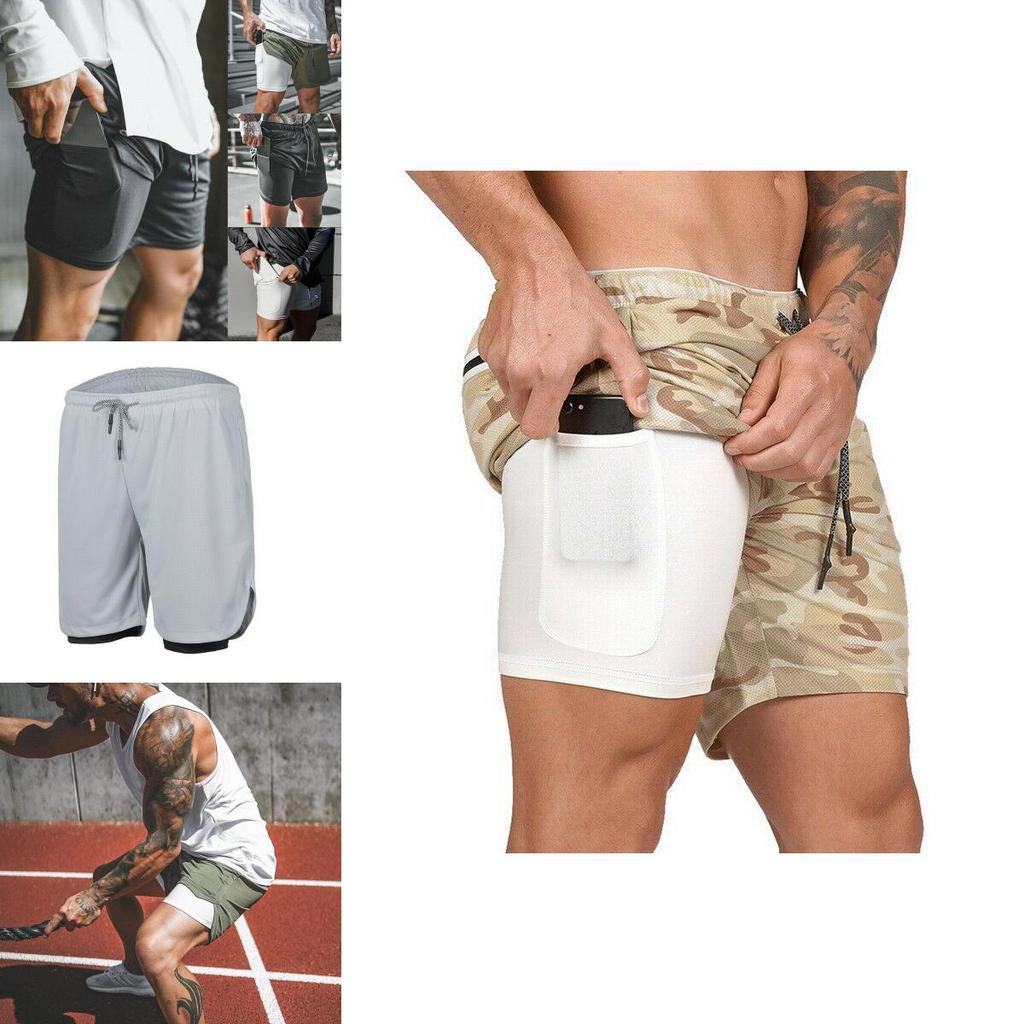 Men's Gym Fitness Bodybuilding Jogging Sport Shorts Casual Pants With Secure Pockets For Enhanced Convenience