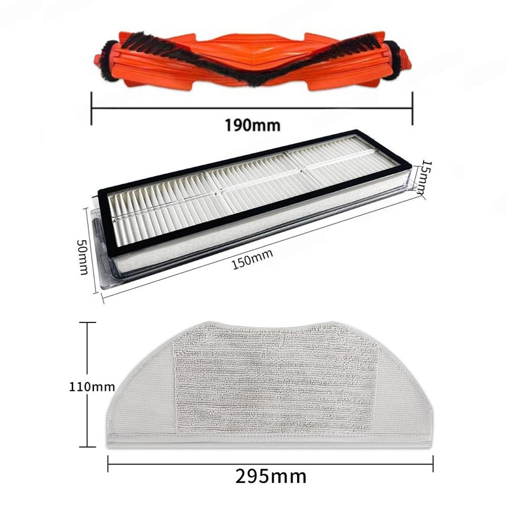 Brush Filter Mop Cloth Set For Xiaomi S40 OV81 Robot Vacuum Cleaner Complete Parts Kit For Edge Corner And Floor Cleaning