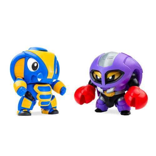 Wave Tachibana Neko Kogyo QOSMOS Series Bee Robo Kabutack Cobrander & Ganiran Set, Non-Scale, Approximately 10cm Tall, Pre-Colored Plastic Model Kit,