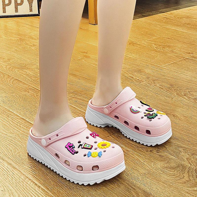 2022 Fashion Pink Women'S Clogs Platform Summer Outdoor Garden Shoes Flats Comfortable Designer Sandals Women Sandalias De Mujer