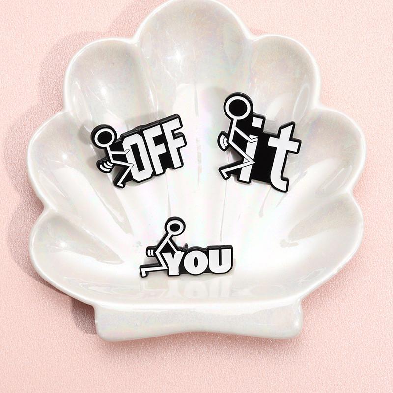 Character Cartoon Adorable Brooches In Alloy Material For Fashionable Decorations Unisex