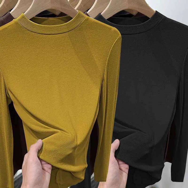 Cămașă de damă slim fit cu mânecă lungă din catifea cu guler înalt