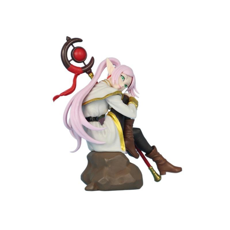 

Beyond Journey s End Anime Frieren Sitting Action Figure Collection Model Toy Christmas Gift