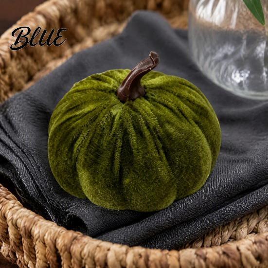 Seasonal Floral Scene Accents Small Artificial Velvet Pumpkin Decoration Fall Thanksgiving Soft Stuffed Party Ornaments Ornament Autumn Harvest