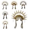 DIY Headband Vintage Hairband Gorgeous Baroque Halo Tiaras Headpiece Goddess Princess Headpieces Crowns