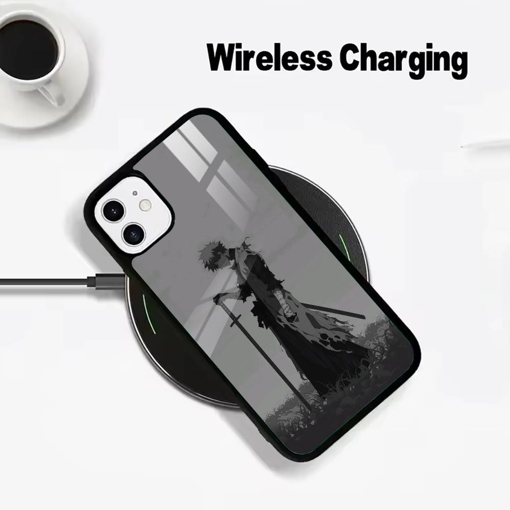 B-Bleach- anime Ichigo Kurosaki Phone Case For IPhone17 16 15 14 13 12 11 Pro Max 16/15/14Plus Wireless Charger Cover Funda