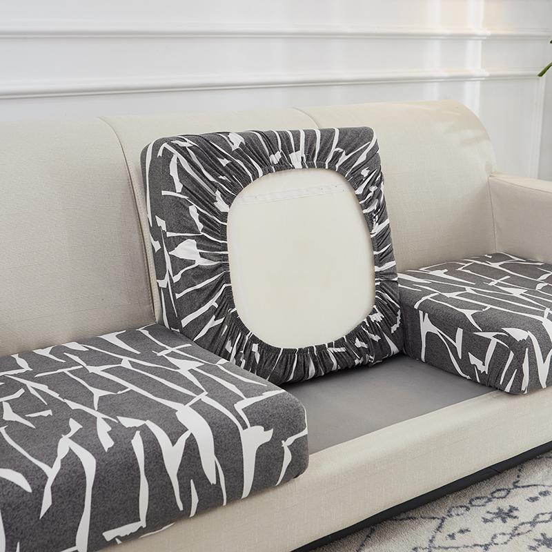 Spandex Stretch Sofa Seat Cushion Cover Chair Cover Pets Kids Furniture Protector Washable Removable Slipcover 1/2/3/4 Seat