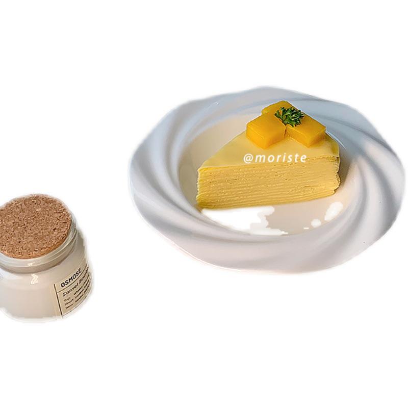Hochwertige weiße Keramik Dessert- und Pastateller für den Hausgebrauch