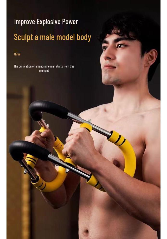 Adjustable U-Shaped Arm Strength Bar for Home Chest and Arm Muscle Training