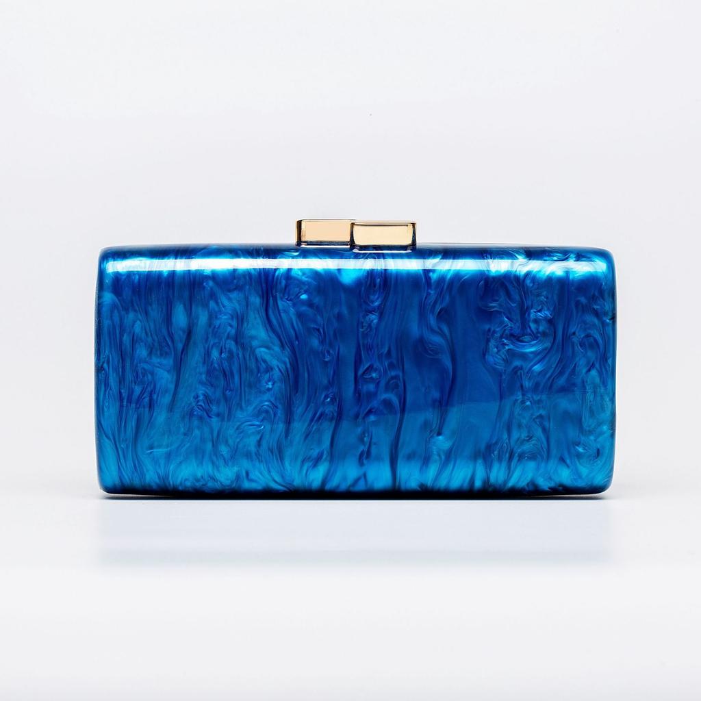 Neue Acryl-Muschelform-Schultertasche für Damen Modische Ketten-Umhänge-Abend-Clutch-Tasche