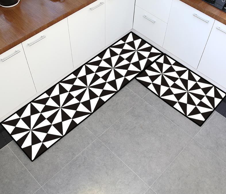Bodenmatte aus Kristallsamt für die Küche, saugfähig, rutschfest, waschbar, Bodenmatte für die Küche, Eingangsbereich, Badezimmertür, Badezimmermatte, Teppich