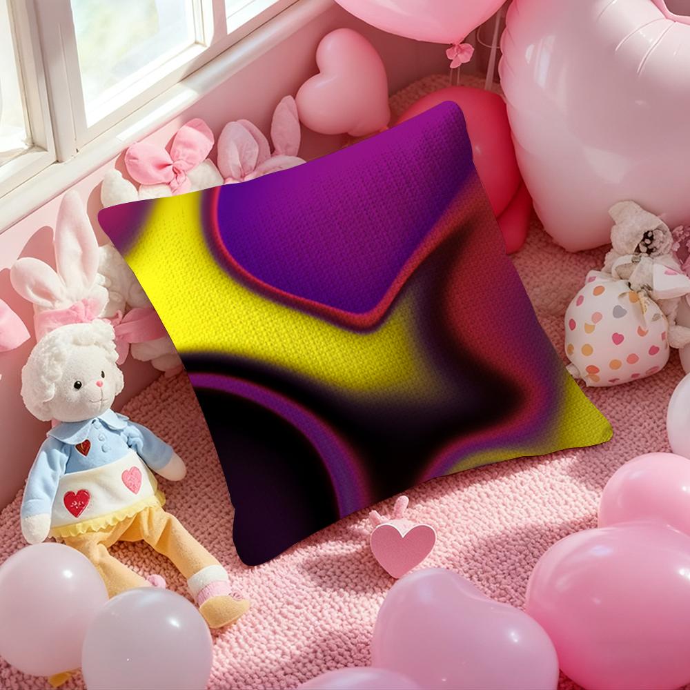 

Cyberpunk Gradient Tone Pillow Case Antidustmite Pillowcase Invisible Zipper Silky Short Plush Sofa Cushion Cover 30x30 cm