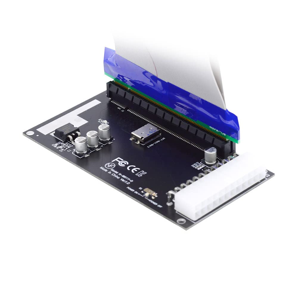Cablecc 4x Oculink to PCie 16x Adapter with ATX 24pin Power Port for Mainboard Graphics Card SFF-8612 SFF-8611 PCI-Express