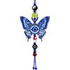 Evil Eye Car Hanging Ornament, Good Lucky Days Charm, 8 Ball Mushroom Four-Leaf Clover Ladybug Yin Yang Symbol Pendant for Car Rear View Mirror, Cute