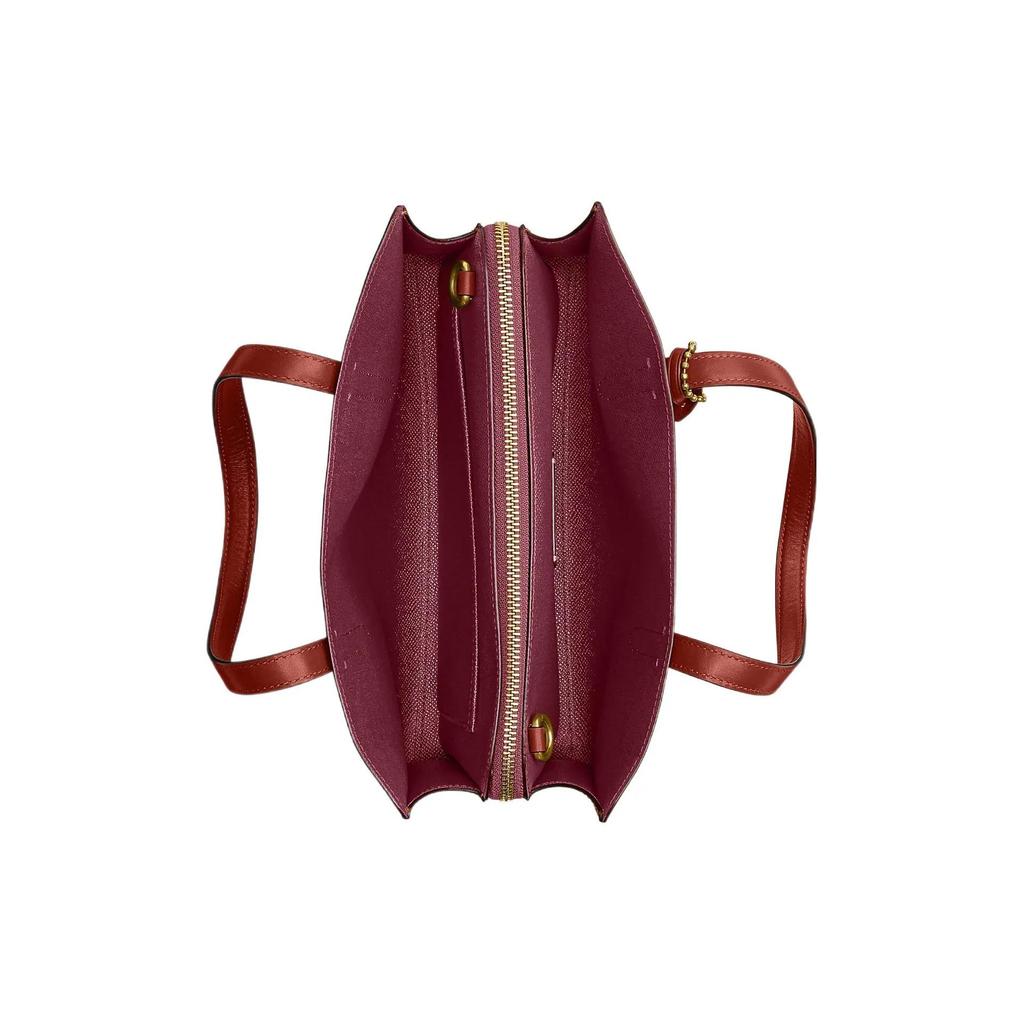Coach Carter Cow Leather PVC Tote Bag , Shopping Bag , Handbag , Shoulder Bag , Crossbody Bag Large Women's Brown (Unisex) Handbags