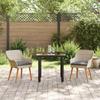 Garden Dining Set with Cushions 3 pcs Light Grey Poly Rattan