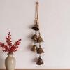 Vintage Brass Hanging Bells With Rustic Retro Design And Melodic Chime Perfect For Home Wall Decor Patio Garden Door Decoration