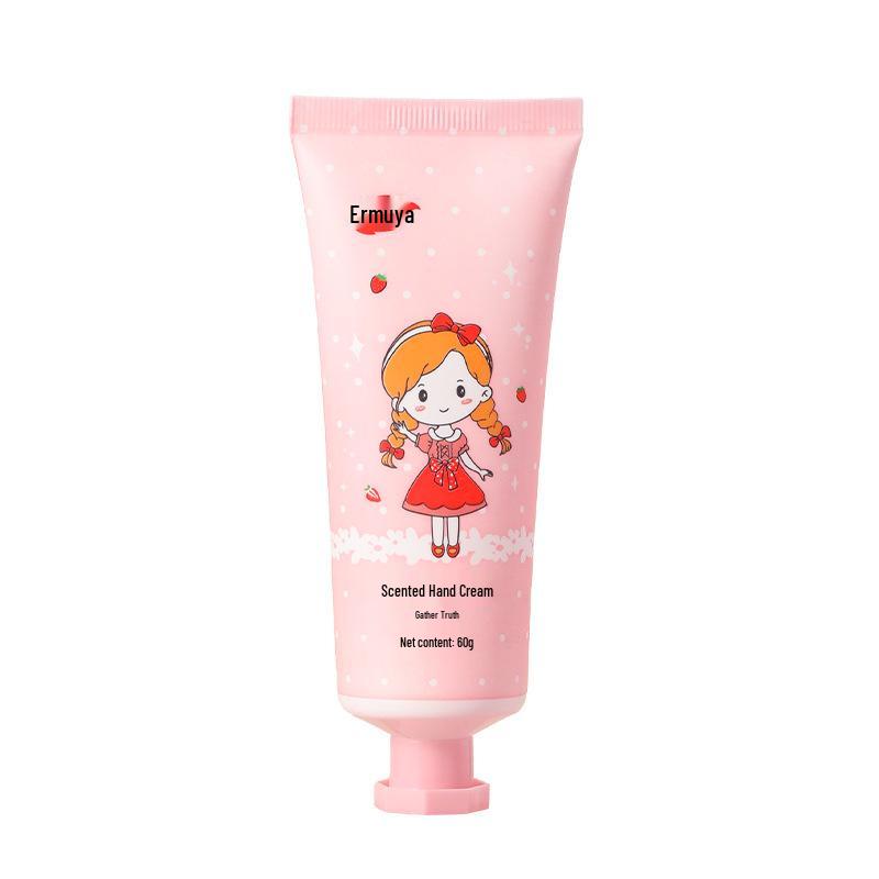 Ermuya Strawberry Scented Hand Cream for Girls - Moisturizing & Long-lasting Anti-Cracking for Autumn/Winter