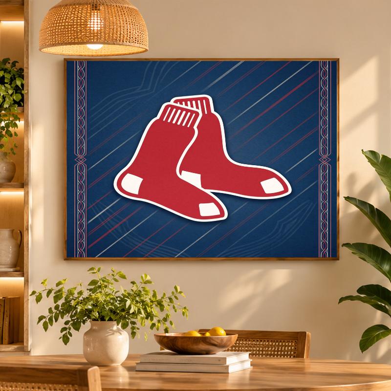 5D Diamond Painting Boston Red Sox DIY Full Drill Diamond Art Kit Home Decoration