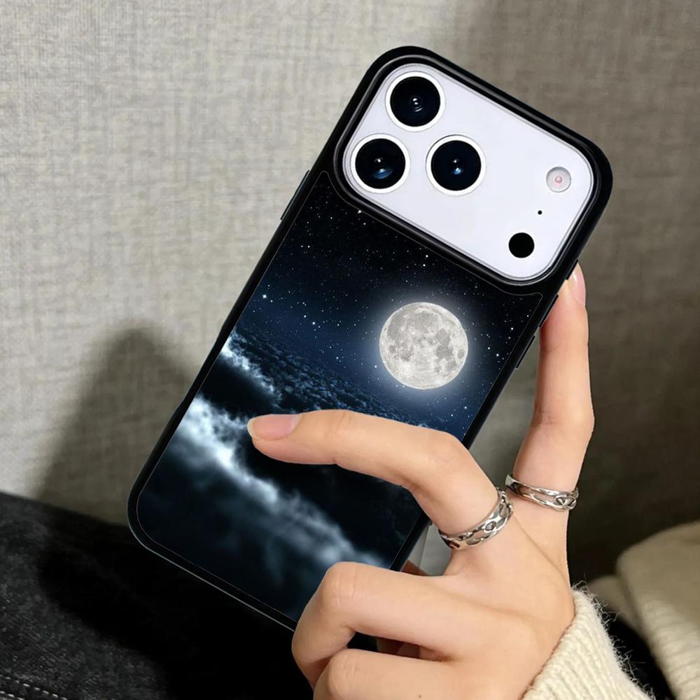 Capa Case for iPhone 17 Air 16 Pro Max 15 Plus 11 13 Mini 14 12 Back Phone Cover Star Space Moon Night