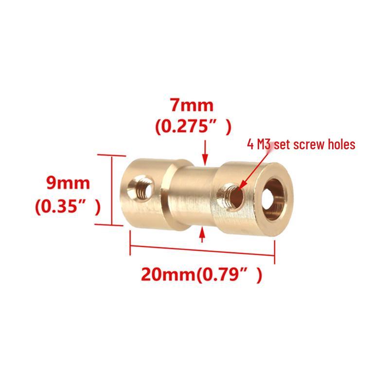 Yellow Motor Shaft Reducer Sleeve Adapter (2-6mm)