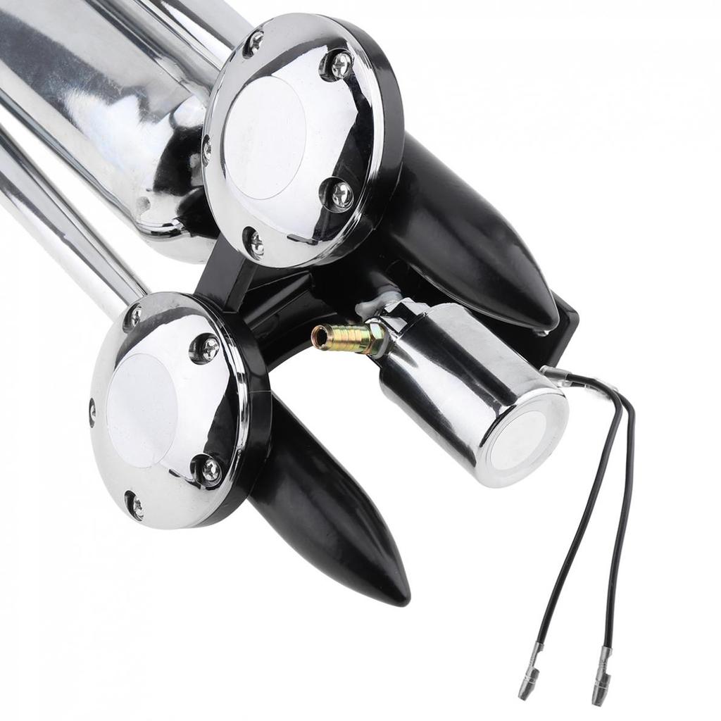 1pcs 12-24 V 100-115 DBs Super Strong Noisy Air Compressor Dual Trumpet Air Horn Suitable for Car Truck Boat Train Vehicle