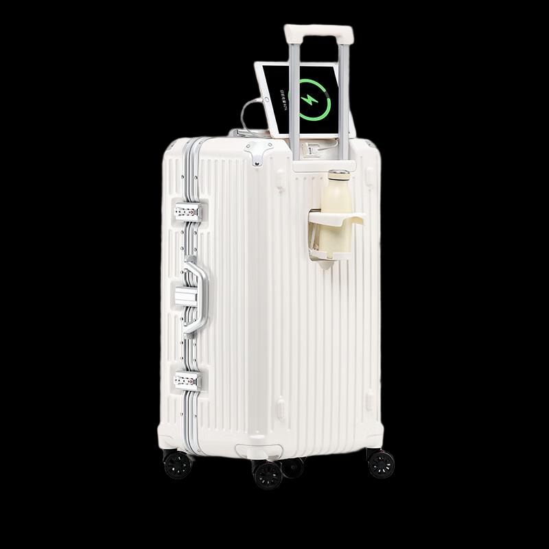 OEING Large Capacity Aluminum Frame Suitcase