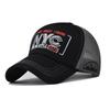 Cap Baseball Nyc Letter 3d Embroidery Color Blocking Mesh Cap Duck Cap Tongue