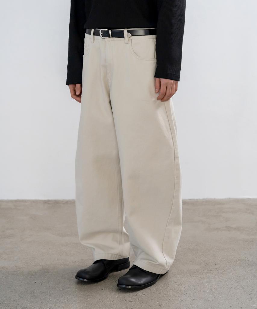 INDUST Barrel Fit Curved Wide Pants_6 Colors