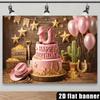 1 pieza Pancarta de Fondo para Fiesta de Cumpleaños de Vaquero Adecuada para Fiestas de Cumpleaños Fondo de Fotografía Aniversario