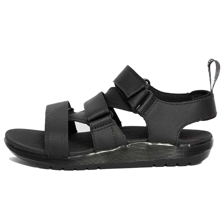 Dr. Martens Redfin Leather Strap Velcro Beach Sandals Women sandals Black 23483001 38